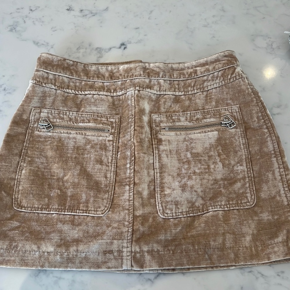 Free people velvet mini skirt